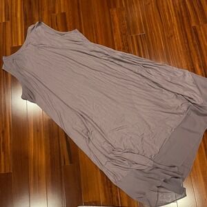 LOGO Maxi Dress Sleeveless Tank Purple Mauve Pocket Lori Goldstein Plus Size 2X